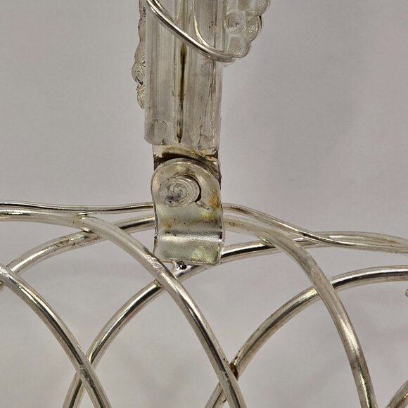Godinger Silver Art Grape Leaf Swing Handle Silver Plate Basket - TARNISHED - Picture 10 of 10